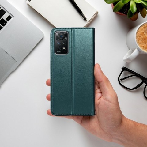 Etui z klapką na Realme 14 PRO PLUS Smart Magneto ciemnozielone