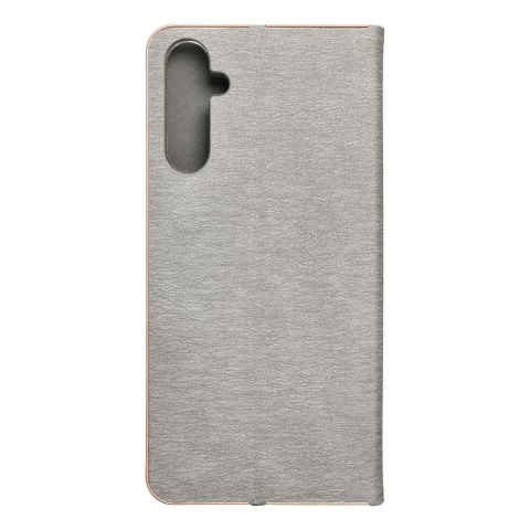 Etui z klapką na Samsung A05s Luna Book Gold srebrne