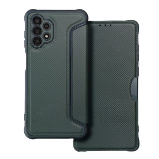 Etui z klapką na Samsung A13 4G Razor Book ciemnozielone
