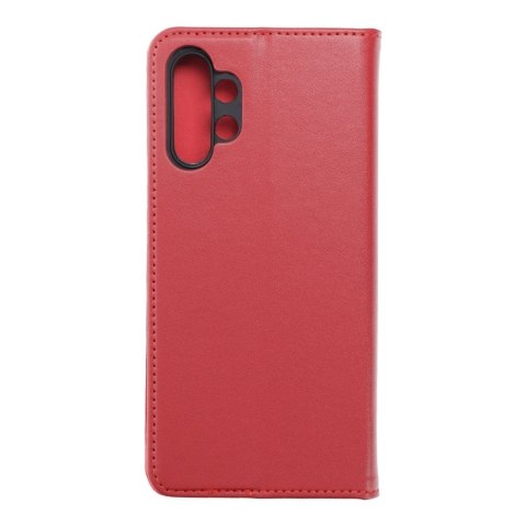 Etui z klapką na Samsung A13 4G Smart Pro Book skórzane bordowe