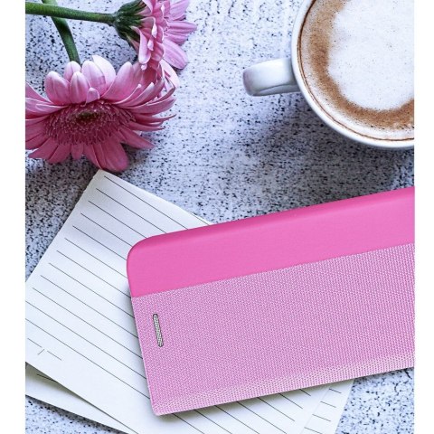 Etui z klapką na Samsung A17 Sensitive Book różowe
