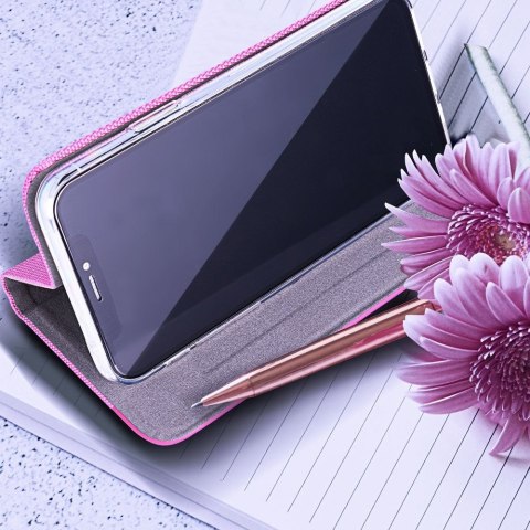 Etui z klapką na Samsung A17 Sensitive Book różowe