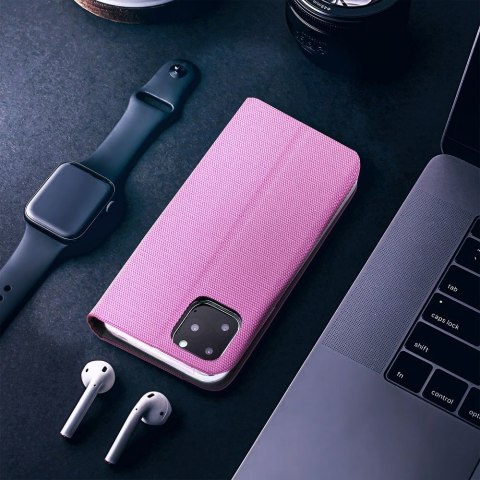 Etui z klapką na Samsung A17 Sensitive Book różowe