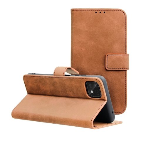Etui z klapką na Samsung A22 5G Tender Book brązowe