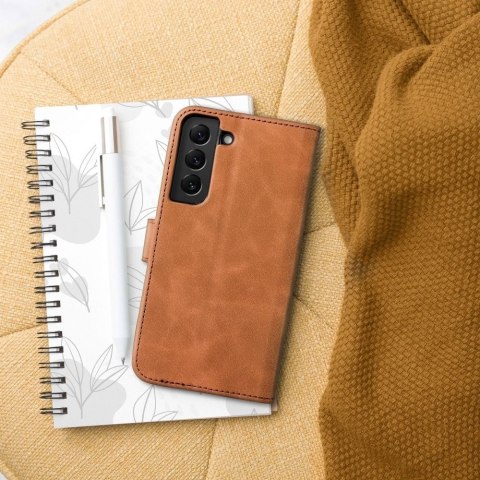 Etui z klapką na Samsung A22 5G Tender Book brązowe