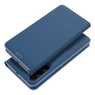 Etui z klapką na Samsung A23 5G Luna Book Carbon niebieskie