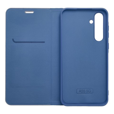 Etui z klapką na Samsung A23 5G Luna Book Carbon niebieskie