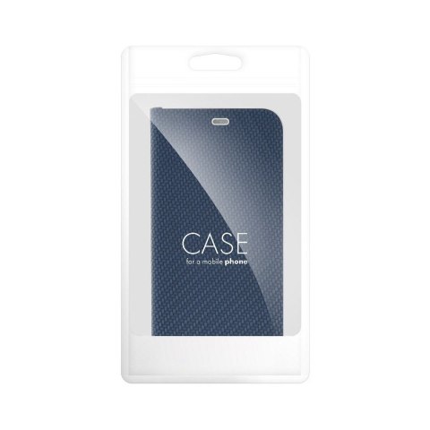 Etui z klapką na Samsung A23 5G Luna Book Carbon niebieskie