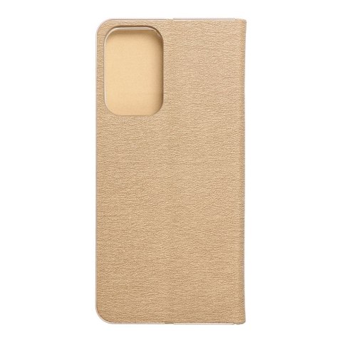 Etui z klapką na Samsung A23 5G Luna Book Gold złote