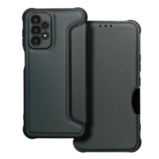 Etui z klapką na Samsung A23 5G Razor Book ciemnozielone