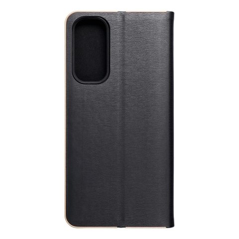 Etui z klapką na Samsung A25 5G Luna Book Gold czarne