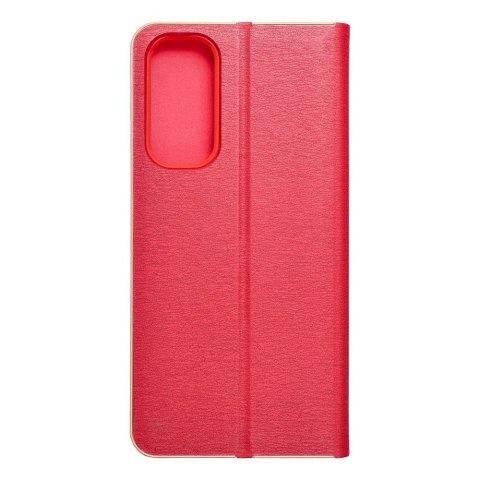 Etui z klapką na Samsung A25 5G Luna Book Gold czerwone