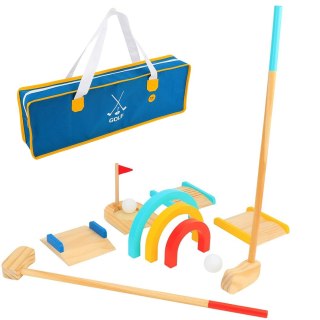 TOOKY TOY Drewniany Zestaw do Gry w Golfa dla 2 Osób 13 el.