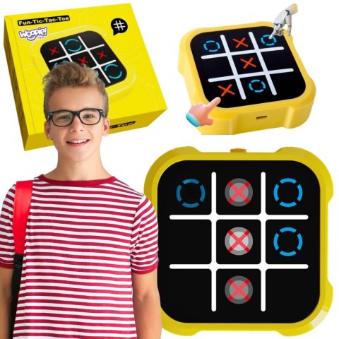 WOOPIE Gra Elektroniczna Kółko i Krzyżyk Logiczna Edukacyjna 4 Tryby Gry