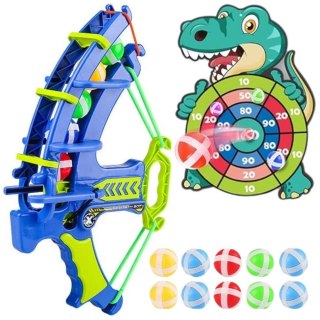 WOOPIE Gra Zręcznościowa w Rzutki na Rzepy Zestaw 2w1 Tarcza + Wyrzutnia Łuk Dino