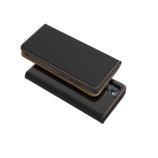 Etui z klapką na Samsung A26 5G Smart Pro Book skórzane czarne