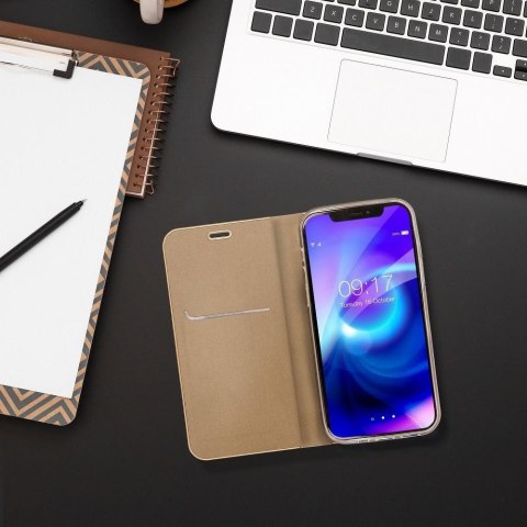 Etui z klapką na Samsung A32 5G Luna Book Gold złote
