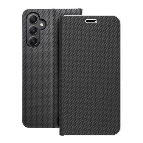 Etui z klapką na Samsung A34 5G Luna Book Carbon czarne