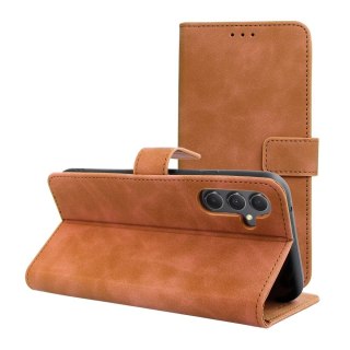 Etui z klapką na Samsung A34 5G Tender Book brązowe