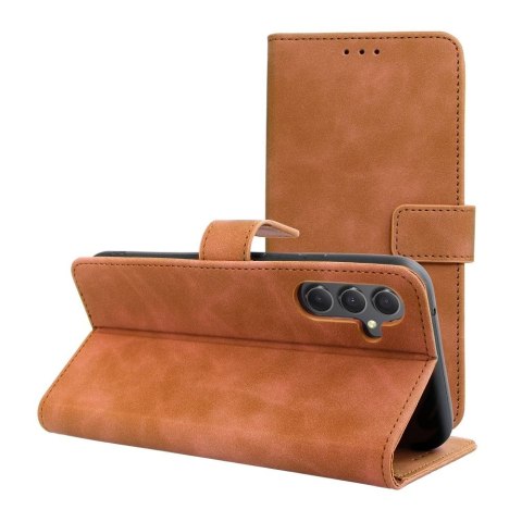 Etui z klapką na Samsung A34 5G Tender Book brązowe