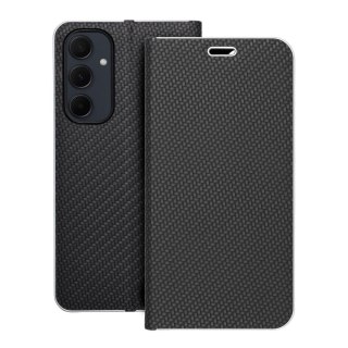 Etui z klapką na Samsung A35 5G Luna Book Carbon czarne