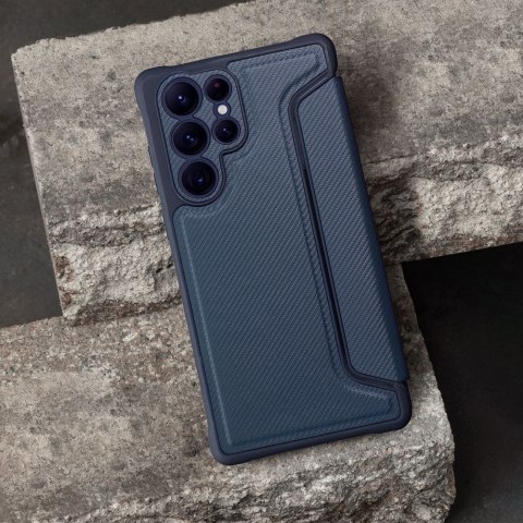 Etui z klapką na Samsung A35 5G Razor Book niebieskie