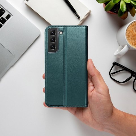 Etui z klapką na Samsung A37 Smart Magneto ciemnozielone