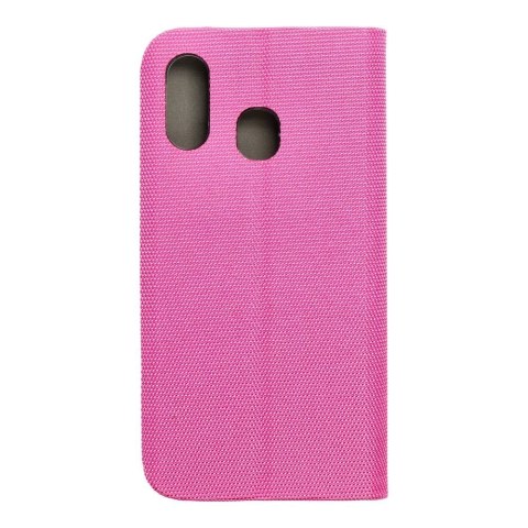 Etui z klapką na Samsung A40 Sensitive Book różowe