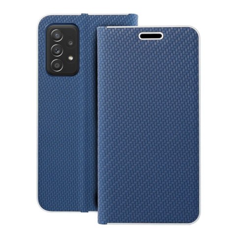 Etui z klapką na Samsung A52 5G / A52 LTE ( 4G ) / A52s 5G Luna Book Carbon niebieskie