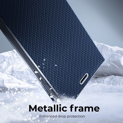 Etui z klapką na Samsung A52 5G / A52 LTE ( 4G ) / A52s 5G Luna Book Carbon niebieskie