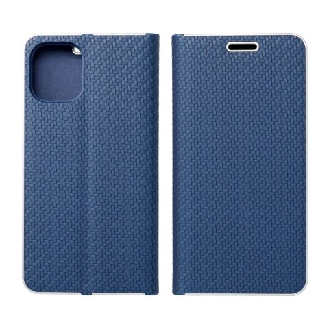 Etui z klapką na Samsung A52 5G / A52 LTE ( 4G ) / A52s 5G Luna Book Carbon niebieskie