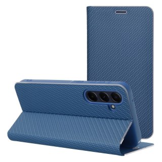 Etui z klapką na Samsung A54 5G Luna Book Carbon niebieskie