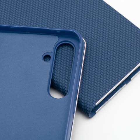Etui z klapką na Samsung A54 5G Luna Book Carbon niebieskie