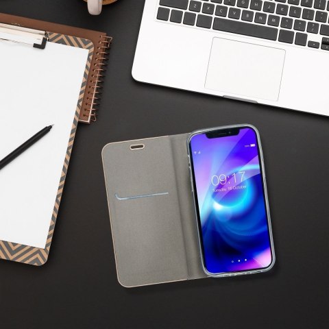 Etui z klapką na Samsung A54 5G Luna Book Gold srebrne