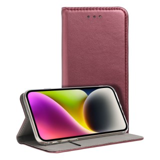 Etui z klapką na Samsung A55 Smart Magneto burgundowe
