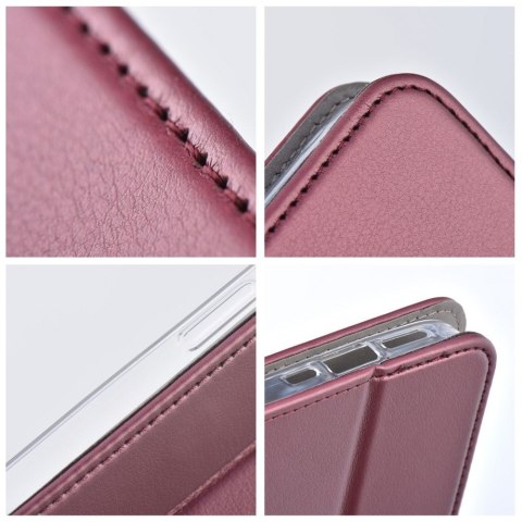 Etui z klapką na Samsung A55 Smart Magneto burgundowe