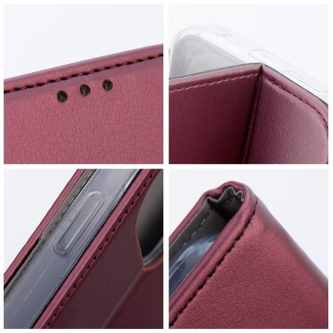 Etui z klapką na Samsung A55 Smart Magneto burgundowe