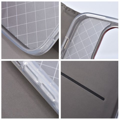 Etui z klapką na Samsung A55 Smart Magneto burgundowe