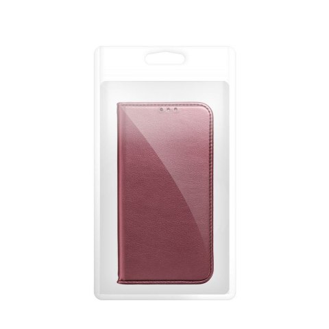 Etui z klapką na Samsung A55 Smart Magneto burgundowe