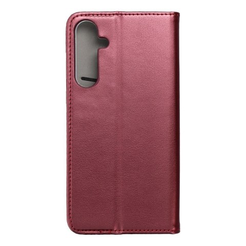 Etui z klapką na Samsung A55 Smart Magneto burgundowe