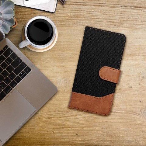 Etui z klapką na Samsung A57 5G Jeans Book czarne