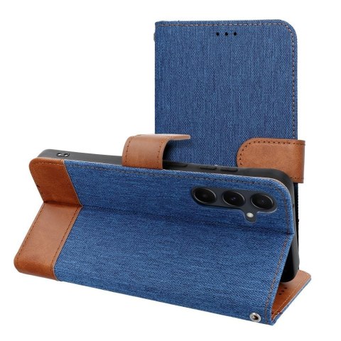 Etui z klapką na Samsung A57 5G Jeans Book niebieskie
