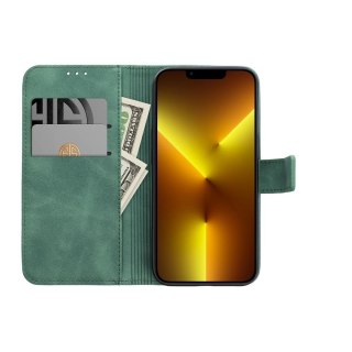 Etui z klapką na Samsung A57 5G Tender Book zielone