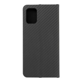 Etui z klapką na Samsung A71 Luna Book Carbon czarne