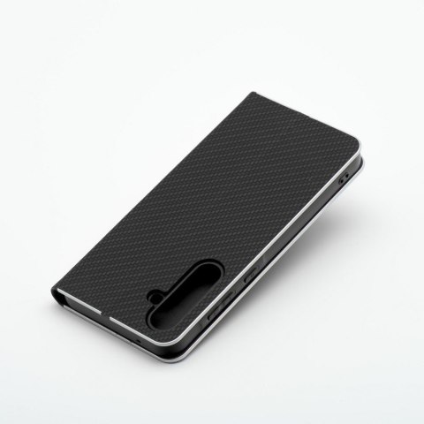 Etui z klapką na Samsung A71 Luna Book Carbon czarne