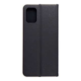 Etui z klapką na Samsung A71 Luna Book Gold czarne