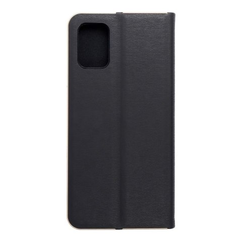 Etui z klapką na Samsung A71 Luna Book Gold czarne