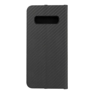Etui z klapką na Samsung S10 PLUS Luna Book Carbon czarne