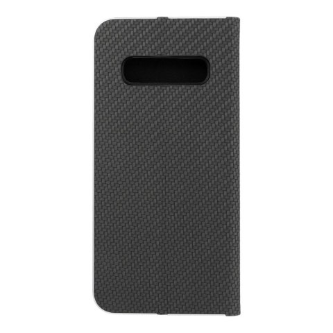 Etui z klapką na Samsung S10 PLUS Luna Book Carbon czarne