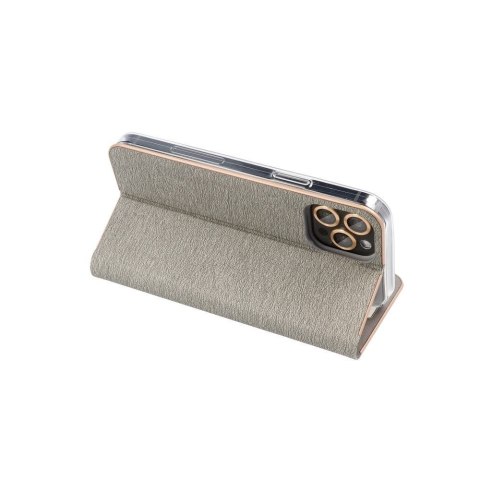 Etui z klapką na Samsung S20 FE / S20 FE 5G Luna Book Gold srebrne
